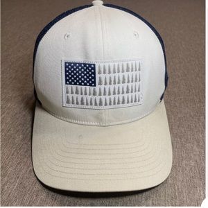 Columbia Tree US Flag Blue White Mesh Trucker Mens